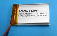  Li-Po  250mAh  LP341040 3.7